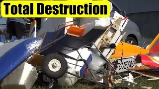 Spectacular RC plane crash (a 300 foot dive to destruction)