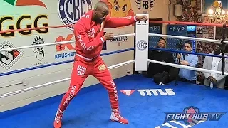 YORDENIS UGAS SHADOW BOXING, SHAKING OUT CUBAN STYLE 3 DAYS OUT FROM SHAWN PORTER FIGHT