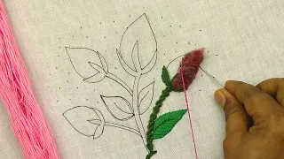 very easy 3d embroidery with stumpwork | easy Stumpwork embroidery for beginners