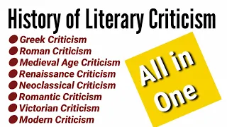 Literary Criticism | Aristotle Plato Longinus John Dryden Pope Philip Sidney Arnold Wordsworth