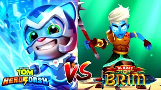 Talking Tom Hero Dash VS Blades of Brim: Том Ледяная Молния VS Атлас! Кто круче?