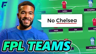 FOOTBALLER'S REAL FPL TEAMS