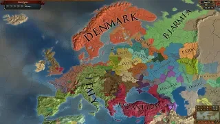 Europa Universalis 4 AI Timelapse - Extended Timeline + ССС Mods 476-2250