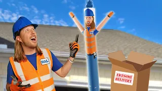 Handyman Hal Wind Dancer | Handyman Hal Explores the Garage | Fun Video for Kids