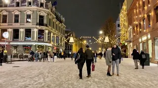 CHRISTMAS IN OSLO NORWAY 4K 🇳🇴🎄 WINTER LAND BESTS #osloelsa67