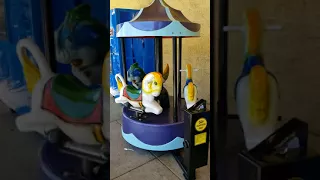 1970s Mini carousel kiddie ride (Dark blue and light blue)