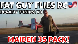 MAIDEN ON A 3S PACK DURAFLY TUNDRA V3 VERY PLEASED BY Fat Guy Flies RC