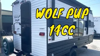 NEW 2023 FOREST RIVER CHEROKEE WOLF PUP 14CC TRAVEL TRAILER OFF ROAD SOLAR REAR ENTRY Dodd RV SHOW