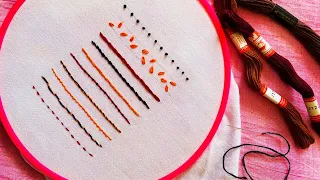 Basic Stitches in Hand Embroidery for Beginners Tutorial|Stitches and Techniques|10 Stitches|Part2