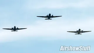 WWII Transports and C-47 Missing Man Flyover - EAA AirVenture Oshkosh 2021