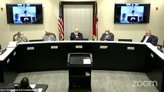 Surry County Commissioners Meeting Oct. 19, 2020