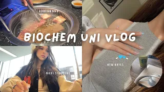 Biochem uni vlog 📓| productive&chilled days, kbbq🥩, new nails etc