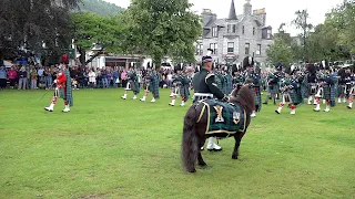 Scotland the Brave & The Black Bear as Ballater Pipe Band march off from Beating Retreat in 2019