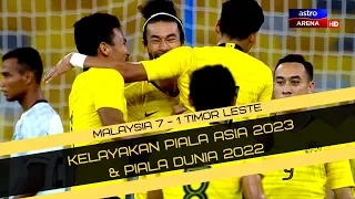 Malaysia lwn Timor Leste | 7-1 | Kelayakan Piala Asia 2023 & Piala Dunia 2022 | Astro Arena