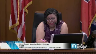 05/22/24 Metro Council Operating Budget Hearings: NDOT