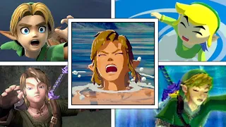 Evolution Of Link Drowning In Legend Of Zelda Games (1987-2023)