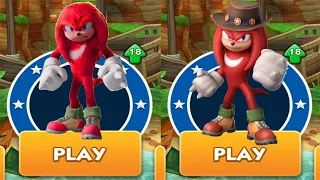 Sonic Dash - Movie Knuckles vs Series Knuckles New Character Unlocked vs All Bosses Full Gameplay