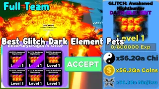 Insane Trade Got Full Team of Dark-Element Glitch Pets!  - Ninja Legends Roblox