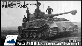 Rare Tiger I Ferdinand vk 4501(p) / Ausf.H prototype - footage.