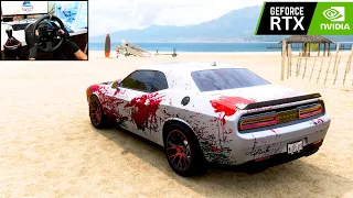 Dodge Challenger Hellcat - Forza Horizon 5 | Thrustmaster Tx gameplay