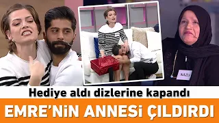 Nurgül'e hediye aldı dizlerine kapandı! Emre'nin annesi adeta çıldırdı