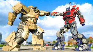 Transformers Rise Of The Beasts - Optimus Prime vs Jaguar Robot | Paramount Pictures [HD]