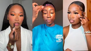 Step by Step Darkskin WOC Makeup 🎀 Viral Makeup Transformations Compilation