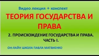 Теория государства и права. 2) Происхождение гос-ва. Ч. 1