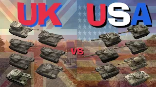 WOT Blitz UK vs USA || Tier 10 Face Off