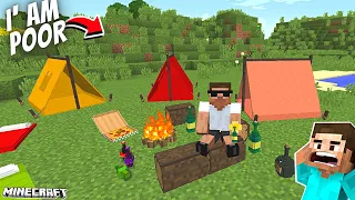 Surviving 100 Days as Poor in Minecraft ...😢😢| Carry Depie
