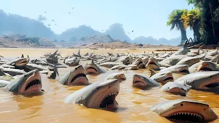 Esta isla está completamente invadida por tiburones