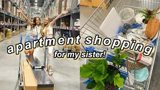 COLLEGE APARTMENT SHOPPING VLOG 2021 (for my sister) | ikea, home goods, target & more!