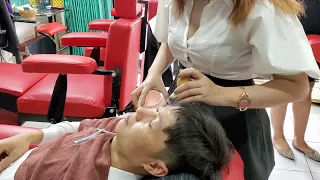 Ear waxing, face shaving, acne removal, massage, perfect relaxation service for men