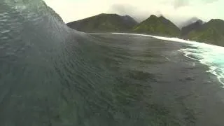 Deep little teahupoo barrel tube vision