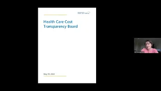 May 18, 2022, Health Care Cost Transparency Board (HCCTB) meeting