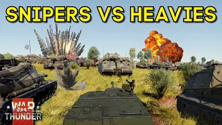 SNIPERS vs HEAVY TANKS - Can Snipers Stop the Swarm? - WAR THUNDER