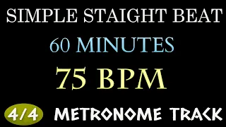 75 BPM Drum Loop - 1 HOUR ~ 4/4 Metronome Beat | Simple Straight Beat - Practice Tool - Drum Beat