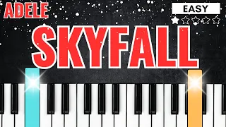 Skyfall, Adele | EASY PIANO TUTORIAL FOR BEGINNERS