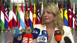 Foreign Affairs Minister Mélanie Joly scrums on NATO and Ukraine, Israel–Hamas war – April 3, 2024