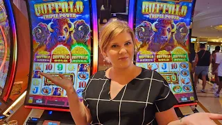 I Found the NEW Buffalo Triple Power Slot Machine in Las Vegas!!