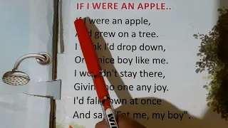 If I Were An Apple Poem । UKG Poem If I Were An Apple । UKG Rhyme । KG2 Rhymes । English Poem । UKG