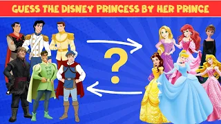 Guess The Disney Princess by her Prince | Challenge For Disney True Fans| The Lucky Quiz