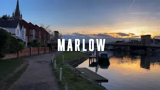 Sunrise walk around empty Marlow, Buckinghamshire | 4K HDR