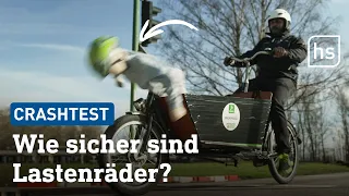 Crash-Test: Wie es sich mit dem Lastenrad sicherer fährt | hessenschau
