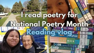 what I read for National Poetry Month, library reads, & bingo night |April Reading Vlog