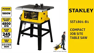 Stanley SST1801-B1 1800W Table Saw 254mm Wood Working