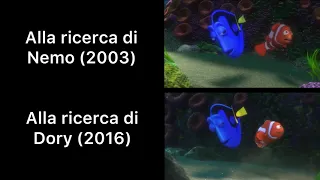 Alla ricerca di Nemo (2003) e Alla ricerca di Dory (2016) alla stesso momento (più o meno…)