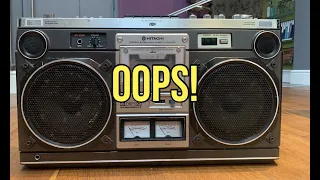 Hitachi TRK8180 Radio Cassette Unpacking and Appraisal. Boombox Restoration. Is it Worth Fixing?!