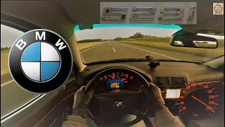 BMW 5 Series 528i E39 / TOP SPEED 235 KM on Sport mode (4 speed gearbox only) on German Autobahn