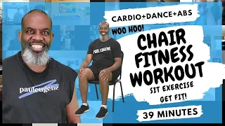 Chair Workout | Seated Exercise Fitness 4 Limited Mobility | Seated Cardio Dance Abs Stretch 39 Min